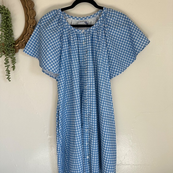 Addison Bay Cotton Poplin Rosecliff Dress, Blue Gingham Check, XL - Picture 7 of 9